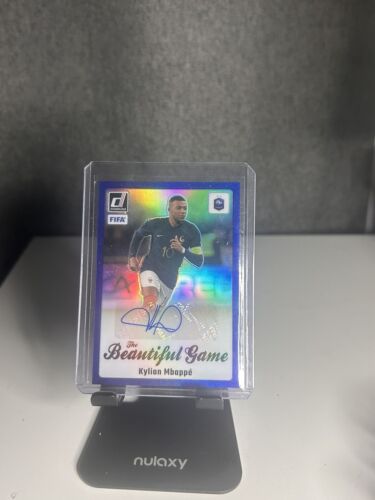 2023-24 Panini Donruss Kylian Mbappe #BG-KM Blue The Beautiful Game Auto 10/99